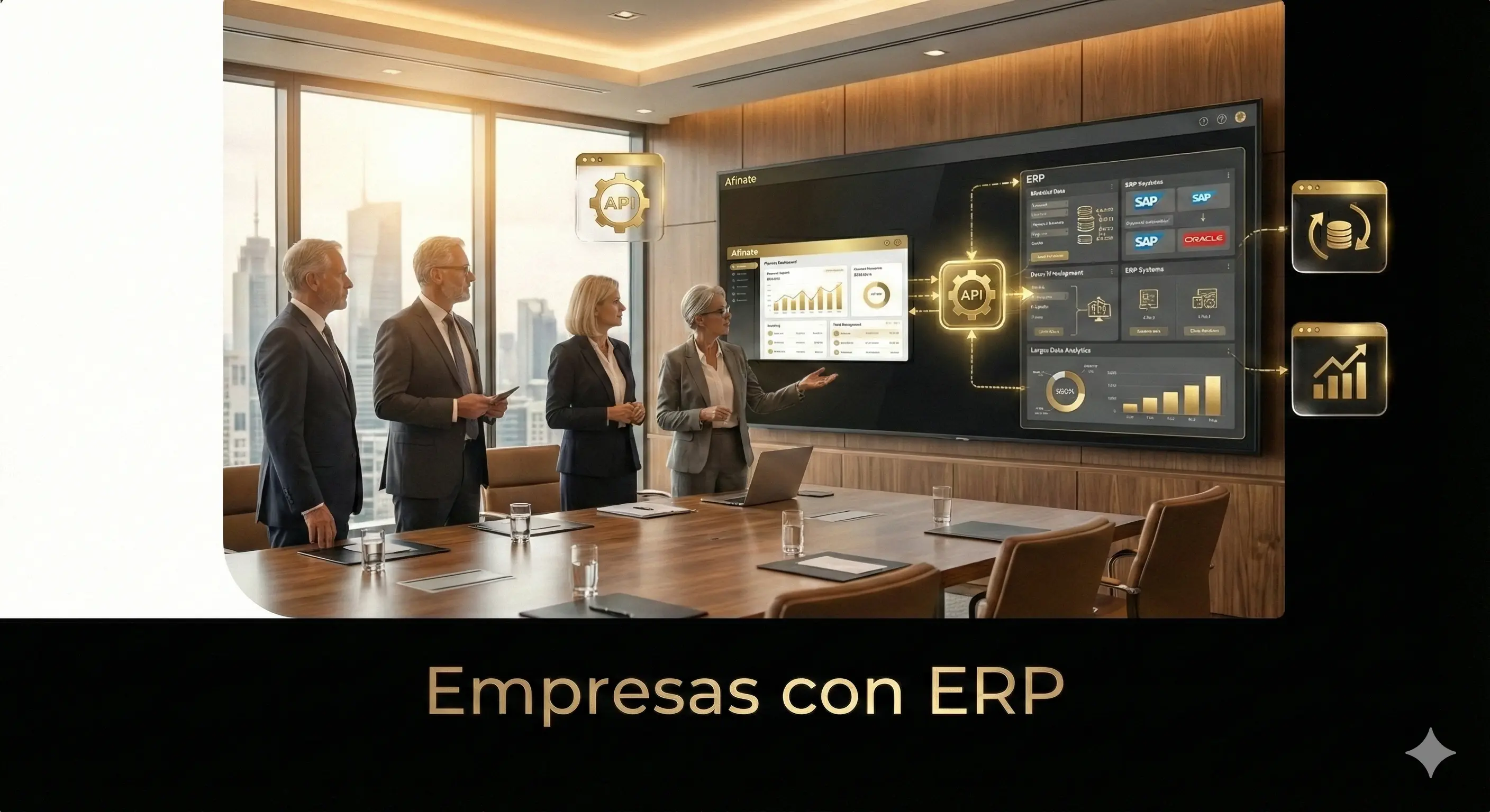 Entidades corporativas usando afínate