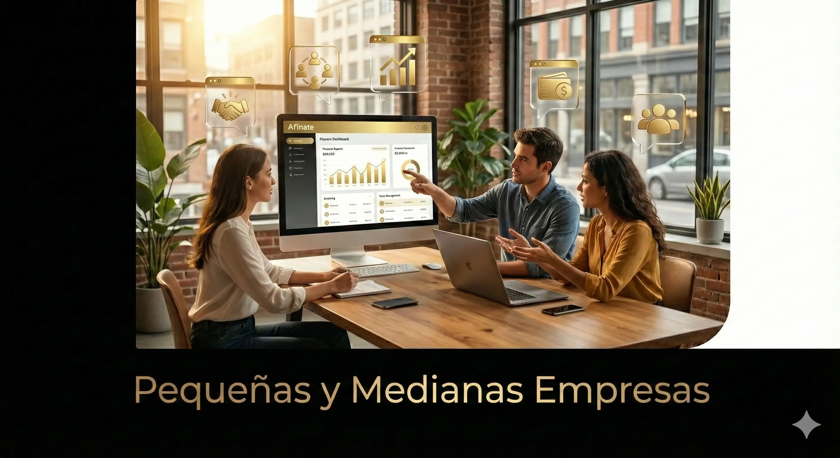 Empresas de servicios usando afínate
