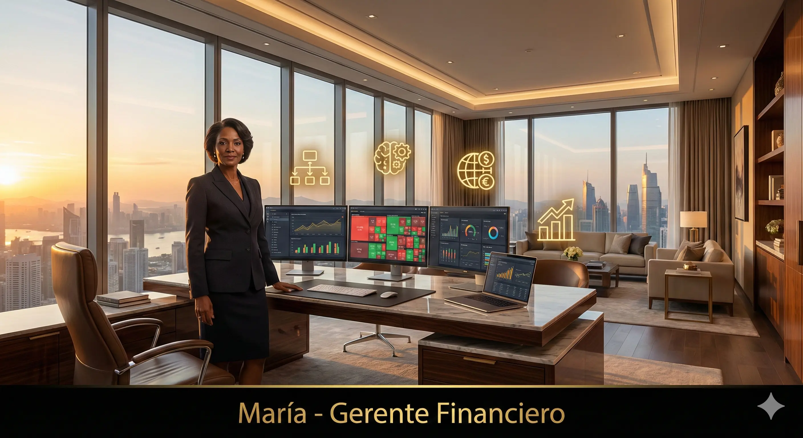 María, agente de informes mensuales
