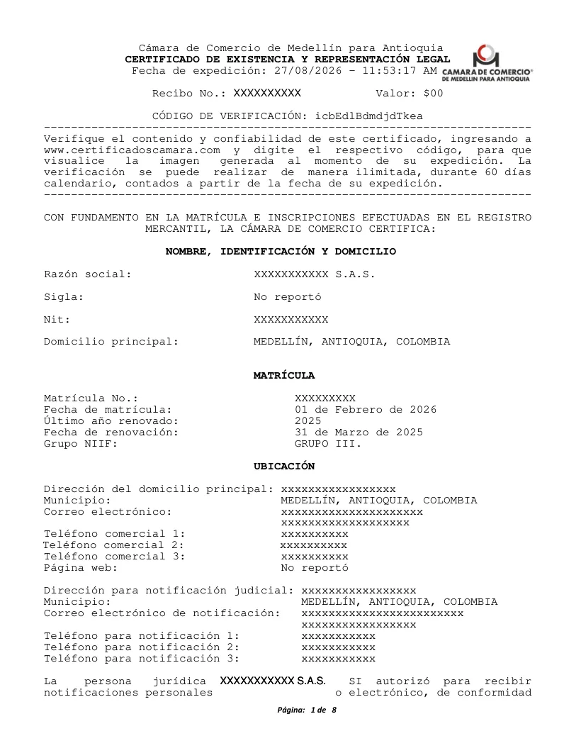 RUT, cámara y bancos
