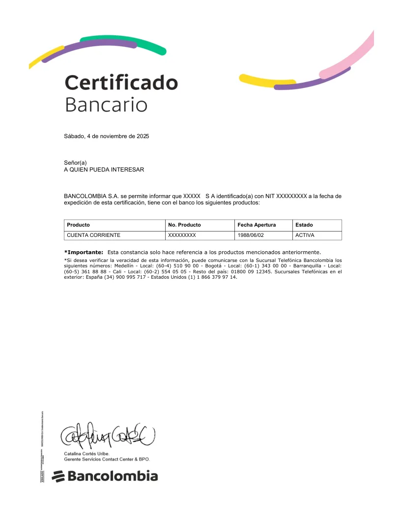 RUT, cámara y bancos