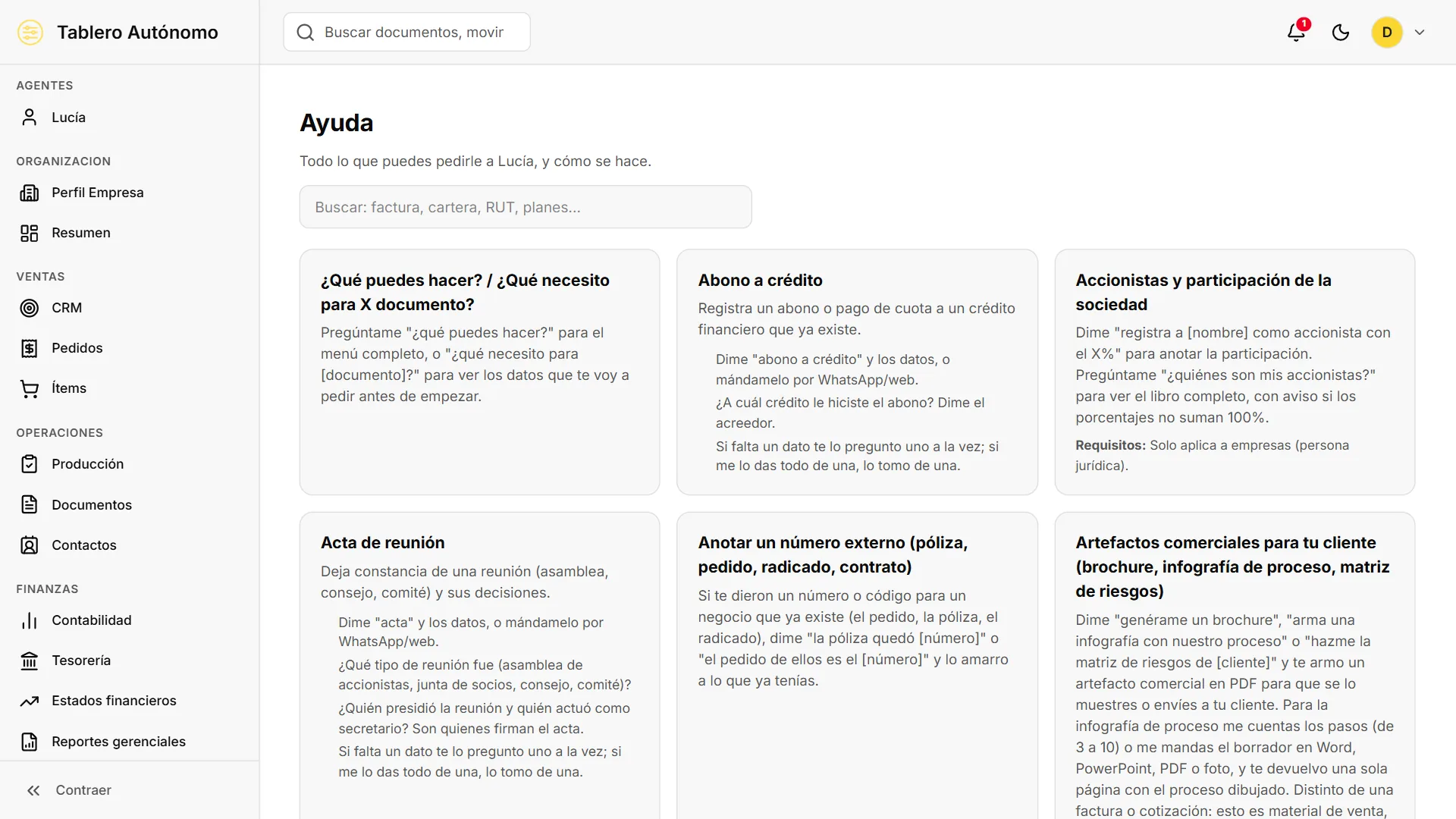 CUENTA — Ayuda